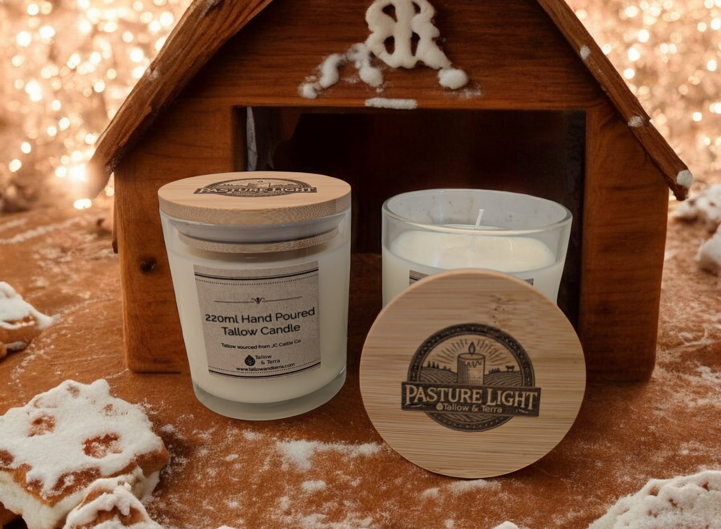 Gingerbread House Tallow Candle